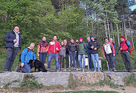 Die bwcon-Wandergruppe beim Teck-Walk im Frühjahr 2024